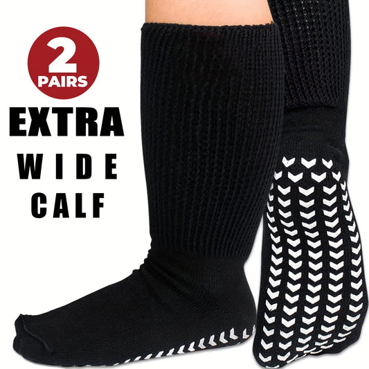 2 Pairs Extra Wide Diabetic Socks for Men Women Swollen Feet