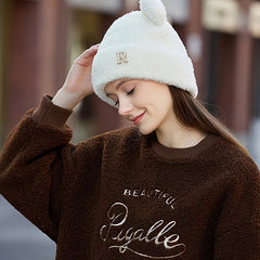 Winter Thick Beanie Hat Ear Warm Knitted Hat Winter Soft Knit Beanie Hat