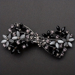 Retro Floral Hair Clip Rhinestone Daisies Barrette
