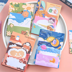 Cartoon Jenga Sticky Notes Message Memo Paper