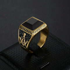 Men's Vintage Lettering Ring