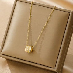 Stainless Steel Rhinestone Waist Necklace for Men and Women