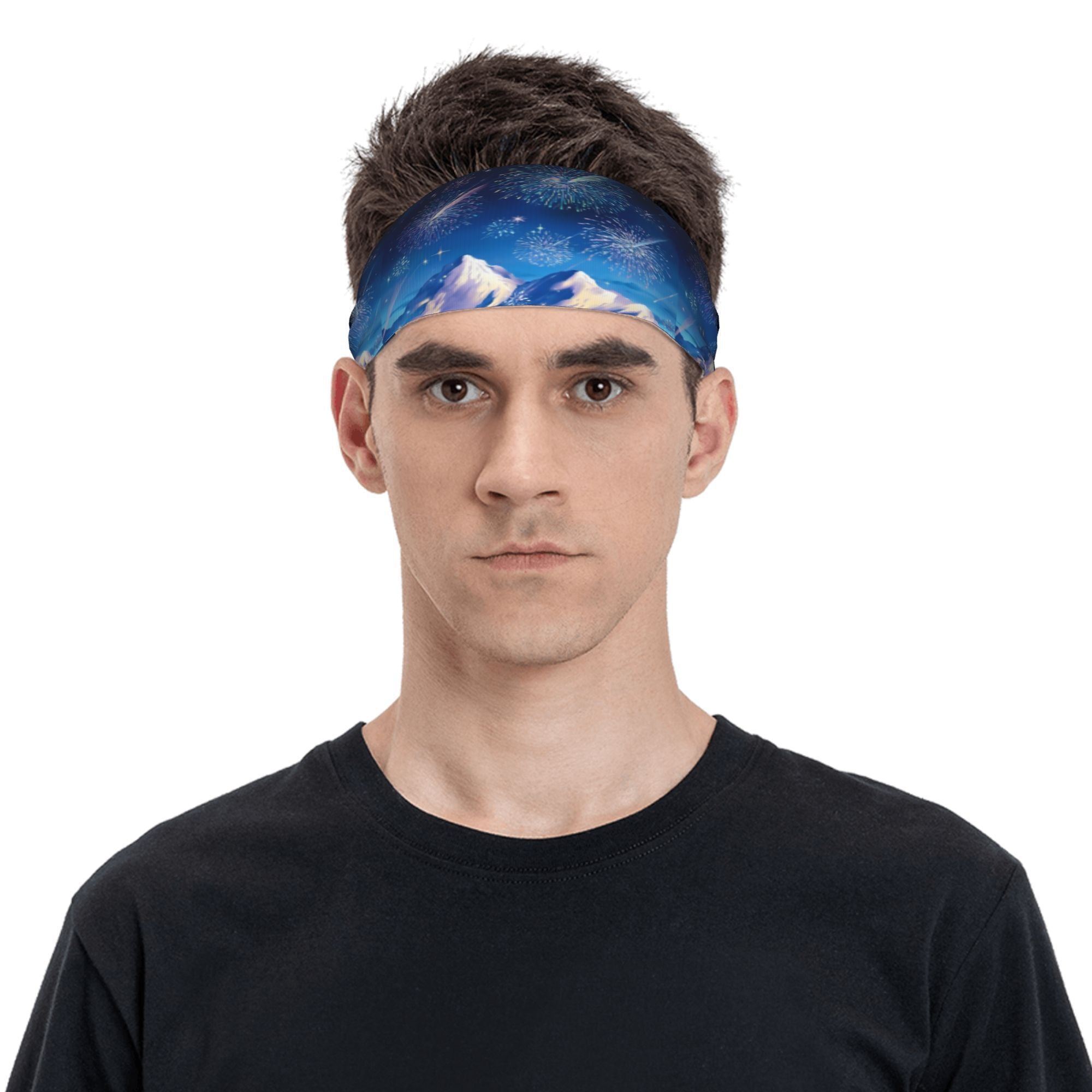 Unisex Fireworks Headband - Sweat Wicking Stretchy Polyester
