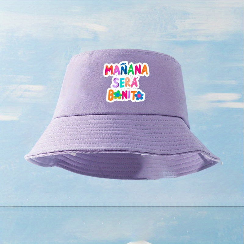 Candy Bucket Hat Letter Print Casual Basin Hat Unisex Lightweight Fisherman Cap