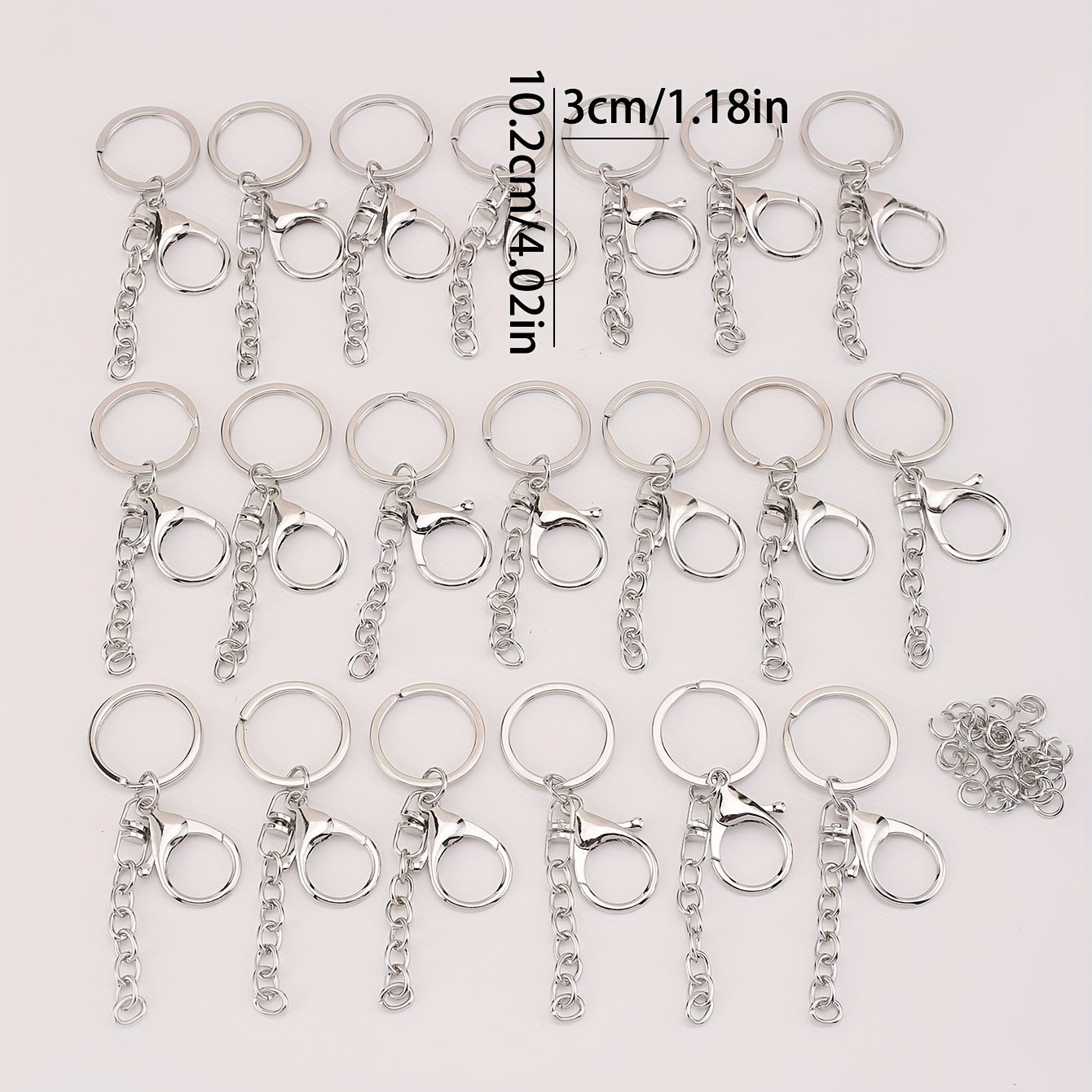 20pcs Chain Keychain With Lobster Key Ring Keychain Accessories