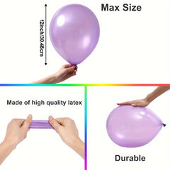 240pcs Assorted 30-48 cm Rainbow Latex Balloons for Party Decoration