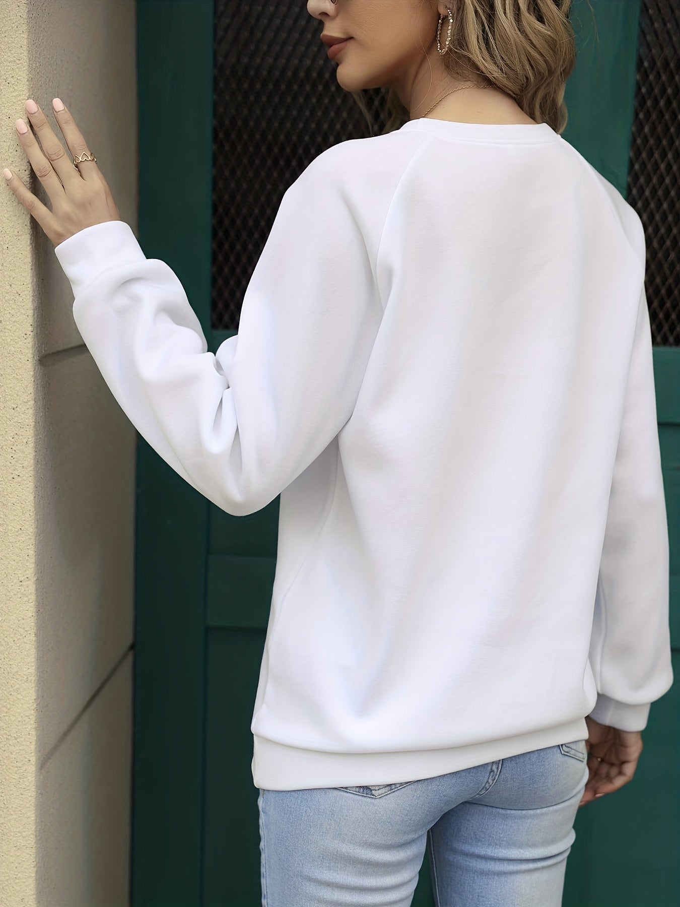 California Racing Print Crew Neck Sweatshirt for Women