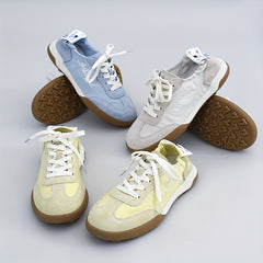 Women's Letter Graphic Walking Shoes Lace Up Flat Shoes