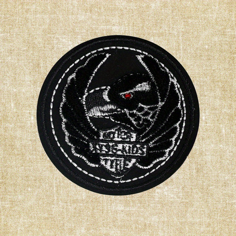 Dark Horseshoe Iron-on Embroidery Patch for Men