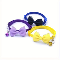 Stylish Bow & Bell Decor Pet Collar