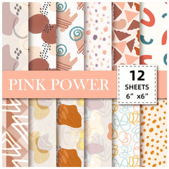 12pcs Bohemian Series Brochure Material Paper, DIY Photo Album Scrapbook Paper