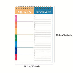 Weekly Meal Planner Notepad 90 Pages Tear Off Grocery Checklist