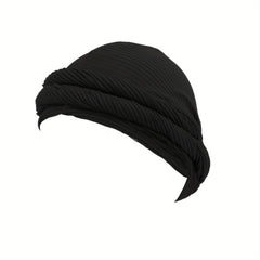 Men's Twisting Cap Pit Strip Button Head Wrap Cap