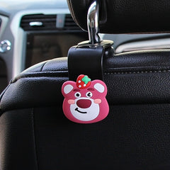 Cute Cartoon Bear Car Seat Hook, Silicone Material