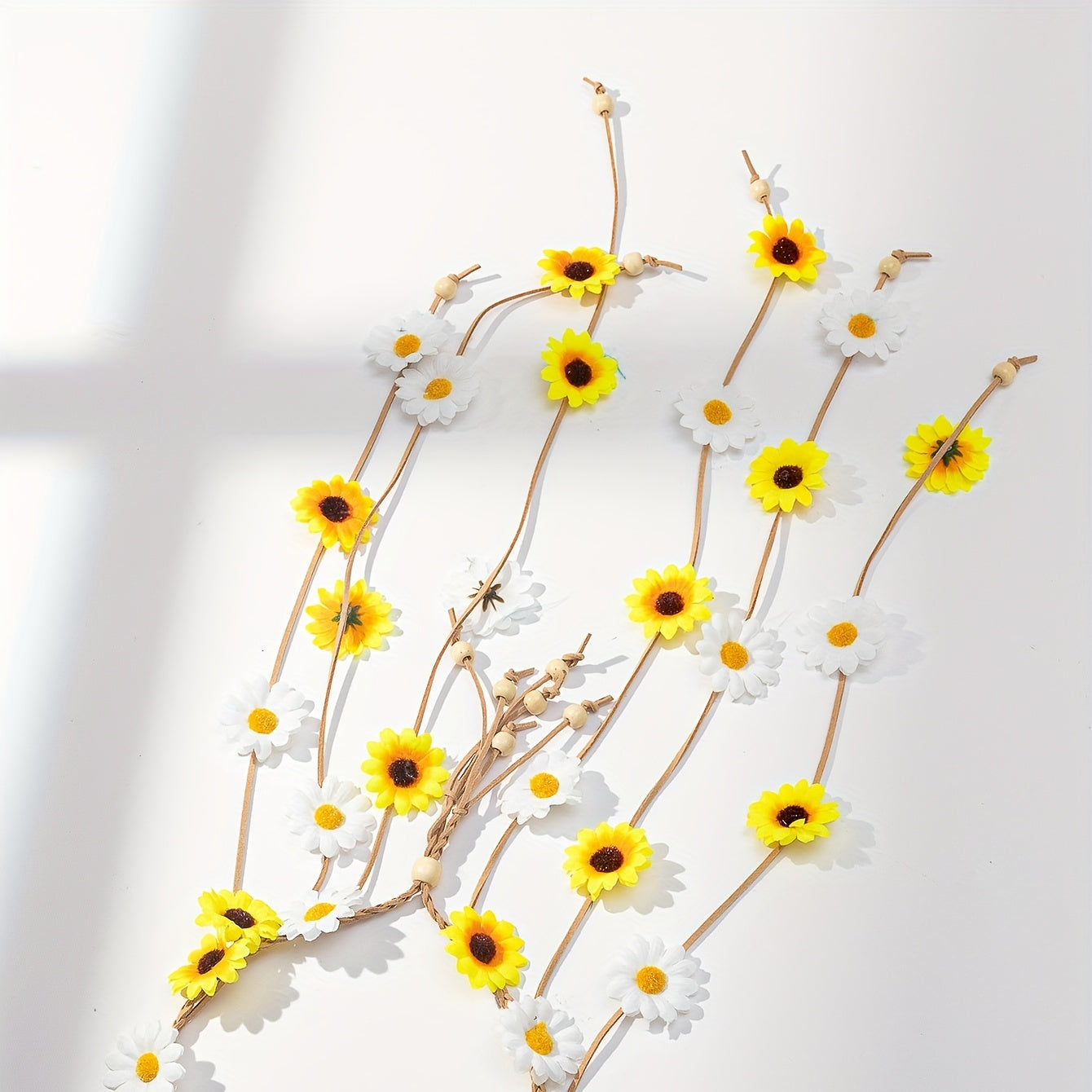 Boho Style Sunflower Tassel Hair Rope