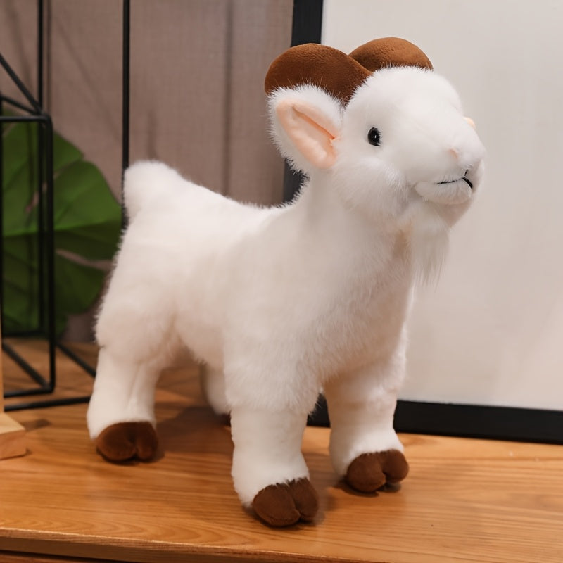11 81in Goats Plush Toy Soft Stuffed Animals Simulated Goat Plush Toy