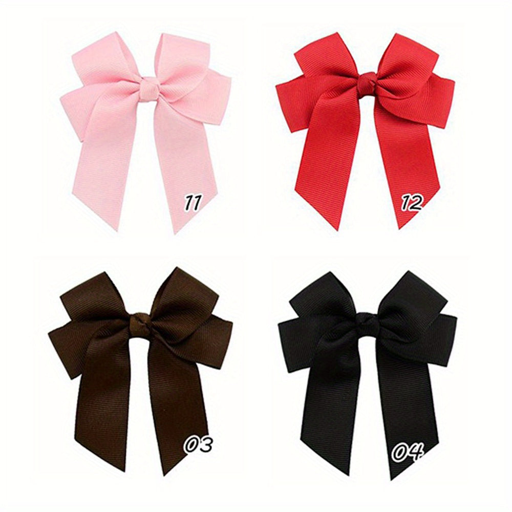 4pcs Bow Ribbon Hair Clips for Girls