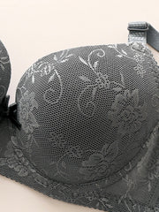 Lace Push Up Bra with Bow Tie - Women's Lingerie