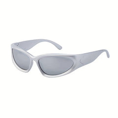 Men's Y2K Style Sports Sunglasses with Glasses Box and Cloth