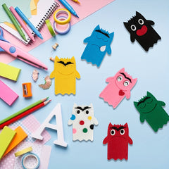 7pcs Colorful Emotion Monster Finger Puppets for Storytelling