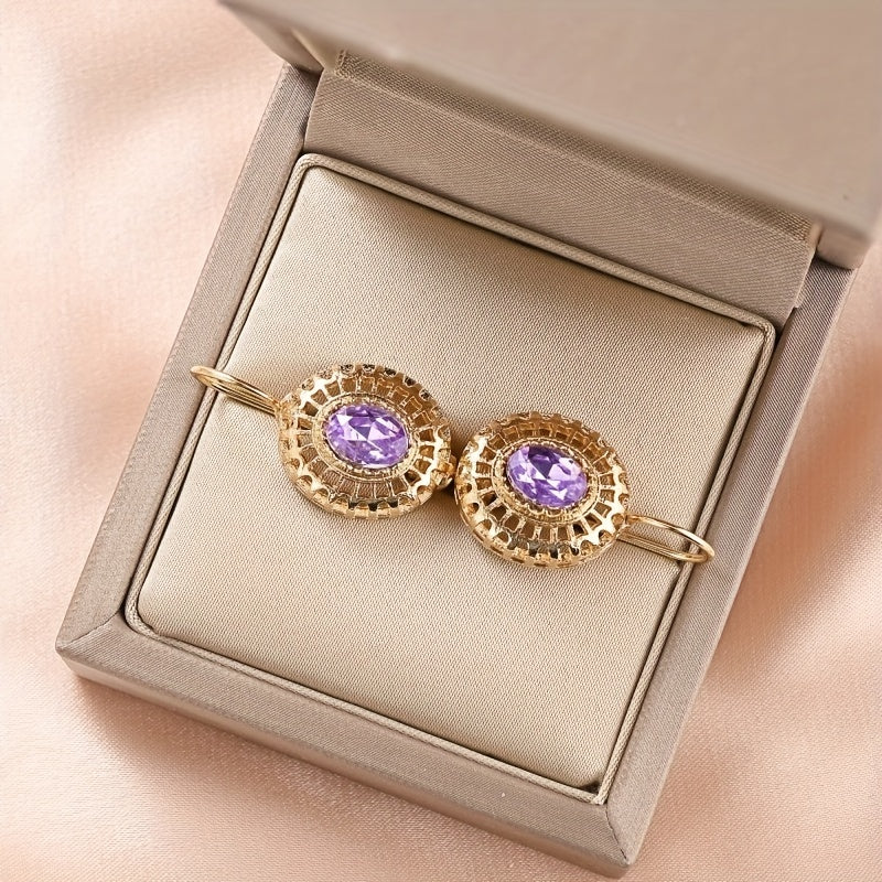1pair Oval Pattern Earrings Daily Accessories Holiday