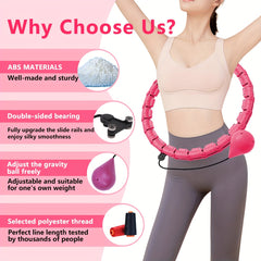 Adjustable Detachable Exercise Hoop 2 in 1 Waist Training Fitness Pilates Hoop