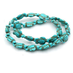 20PCS Turquoise Turtle Natural Stone Beads for DIY Bracelet Necklace
