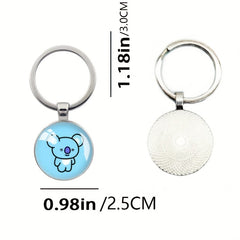 Kpop Star Cartoon Animal Keychain Key Ring Purse Backpack Car Key Charm