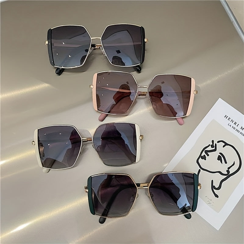 Square Polarized Sunglasses Casual Gradient Glasses UV400