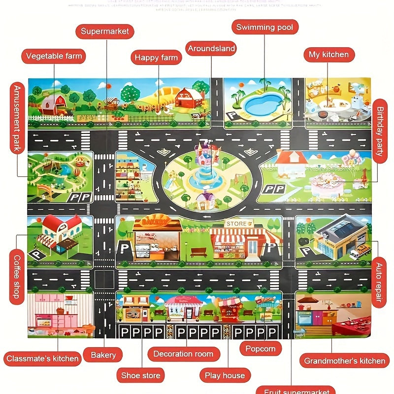 City Playhouse Adventure Map Toy Set for Kids