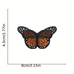 16pcs Butterfly Iron On Patches for Girls Sew On Embroidered Applique