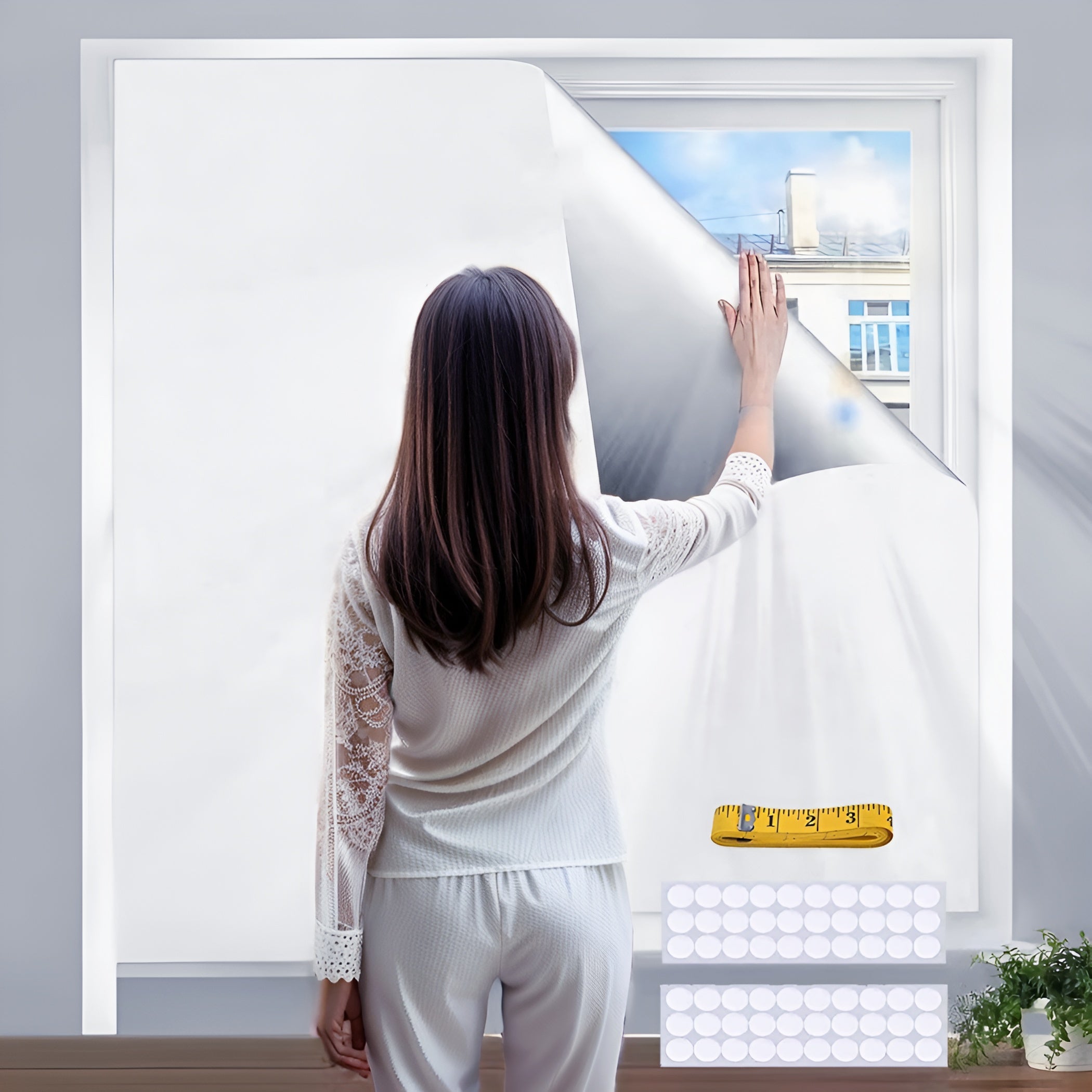 Portable Blackout Curtain Window Cover No Drill Light & UV Block