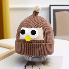 Bird Pattern Knitted Hat for Kids Under 8 Years Old - Baby Birthday Gift
