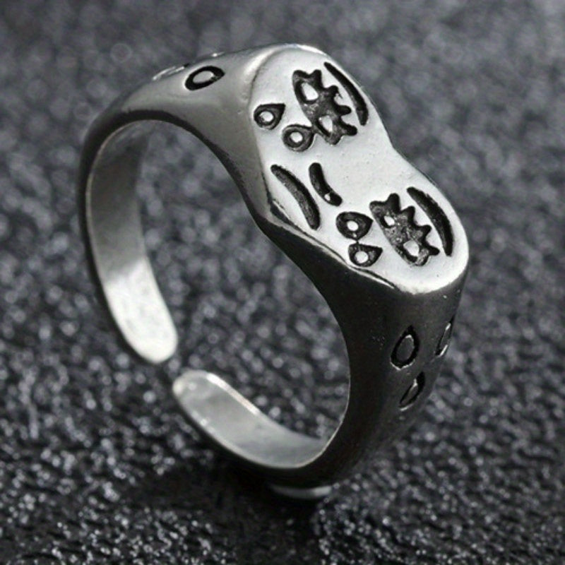 Men's Vintage Flower Snake Hug Ring Punk Metal Boho Party Jewelry