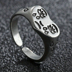 Men's Vintage Flower Snake Hug Ring Punk Metal Boho Party Jewelry