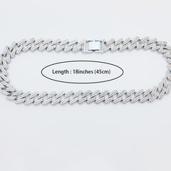 Cuban Link Rhinestone Chain Necklace