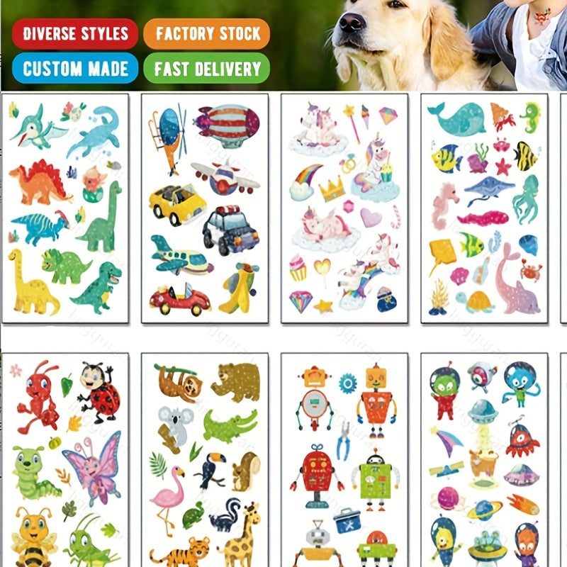 Funny Anime Cartoon Waterproof Tattoo Stickers