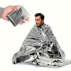 Outdoor Emergency Survival Blanket 130cm Windproof Thermal Sun Protection