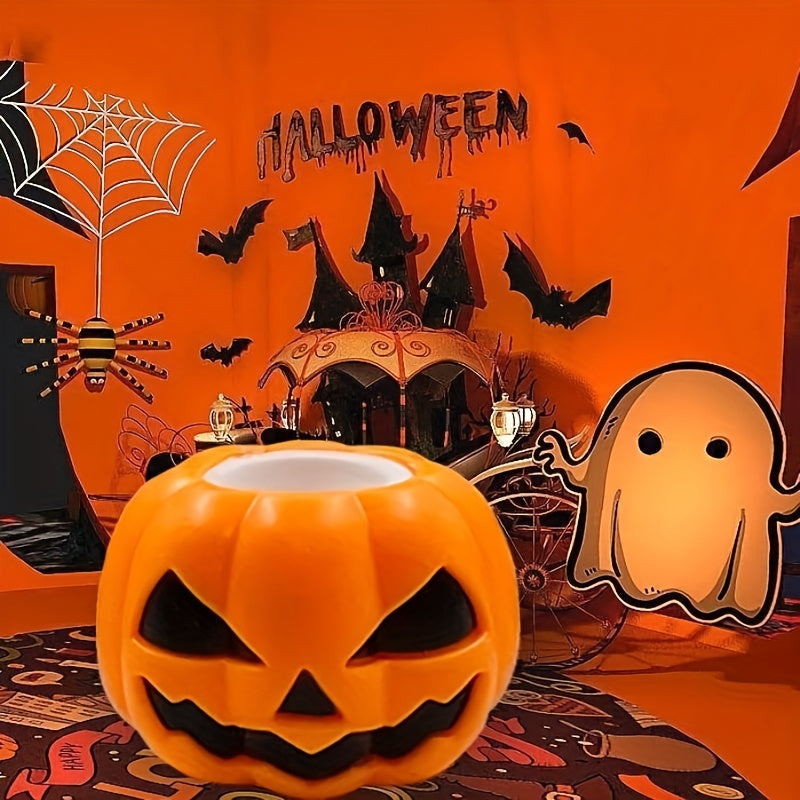 Halloween Pumpkin Ghost Squeeze Toy - Stress Relief Ball for Kids and Adults