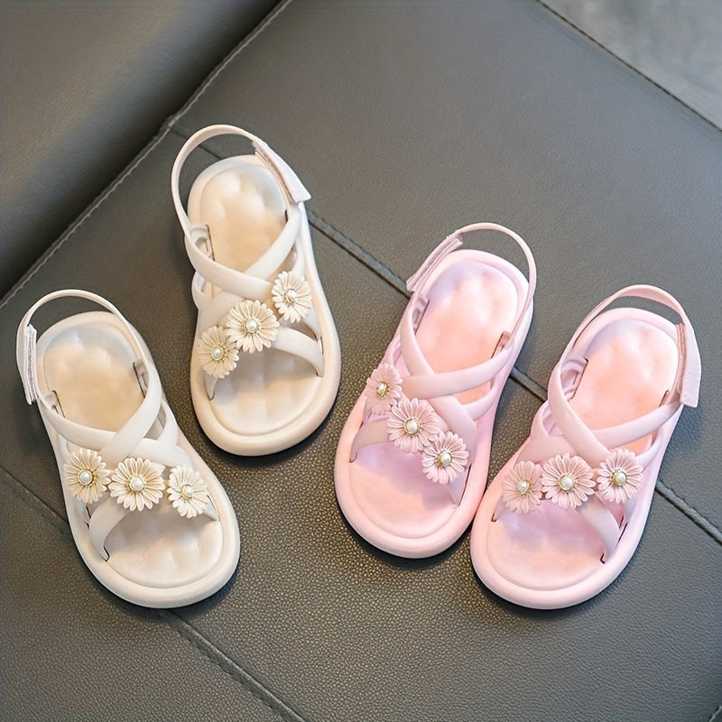 Toddler Girls Flower Sandals Lightweight Beach Shoes