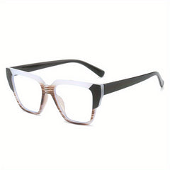 Tortoiseshell Square Clear Lens Computer Glasses for Men Women