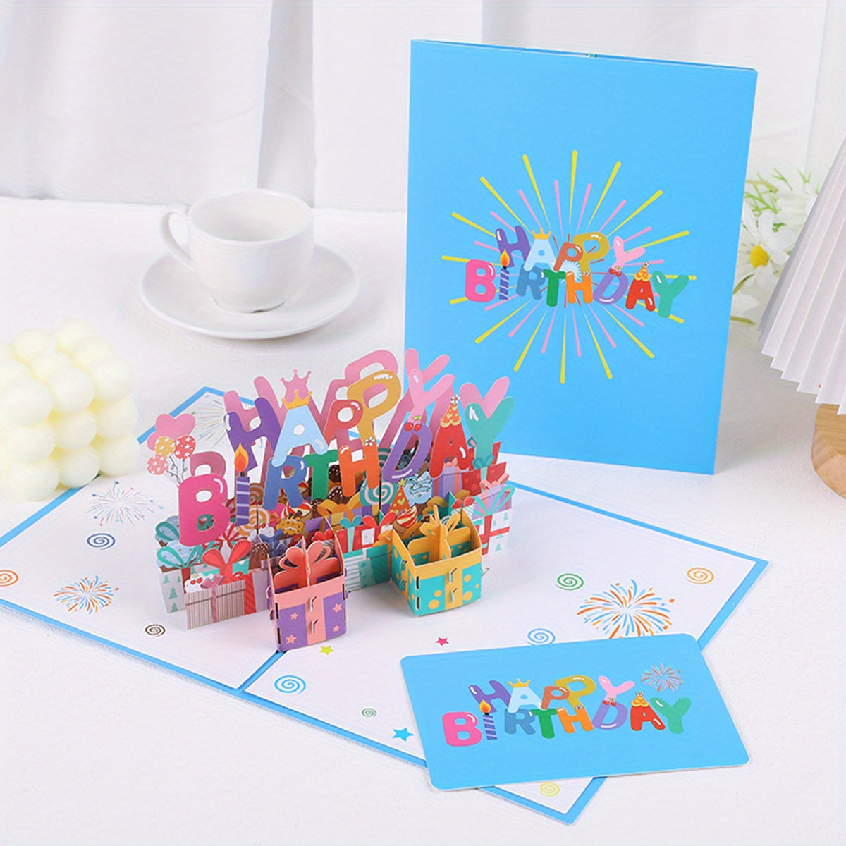 1pcs 3D Birthday Greeting Card with Envelope