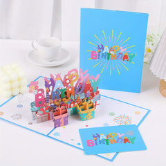 1pcs 3D Birthday Greeting Card with Envelope