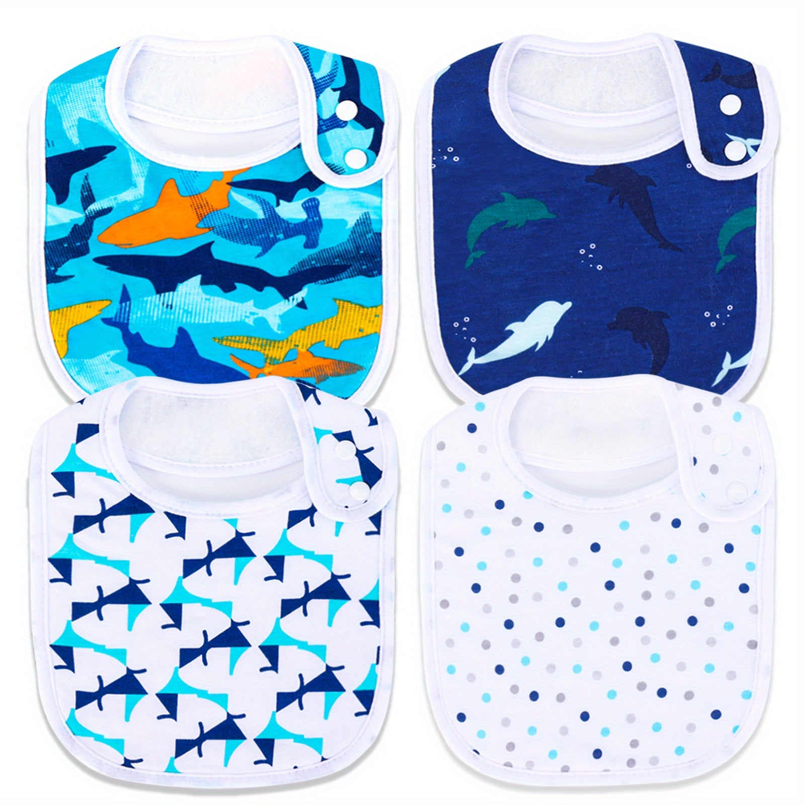 4 Pcs Baby Bibs 100 Organic Cotton Bandana Drool Bibs Set Girls 3 36 Months
