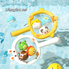 Net Catch Animal Bath Toy Floating Bathroom Play Toy PVC Toy
