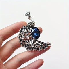 Enamel Crystal Rhinestone Animal Lapel Brooch