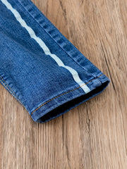 Boys Striped Lined Denim Trousers