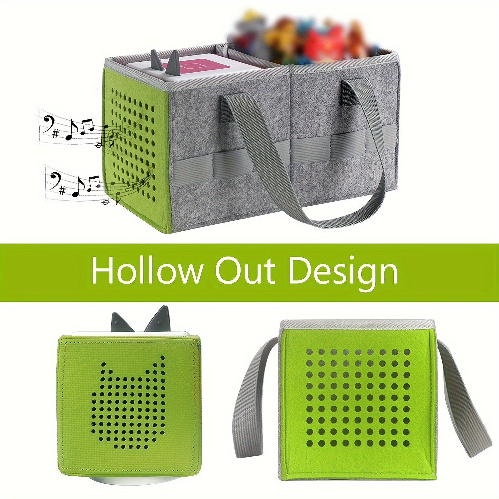Portable Felt Tote Bag for Outdoor Speaker Storage
