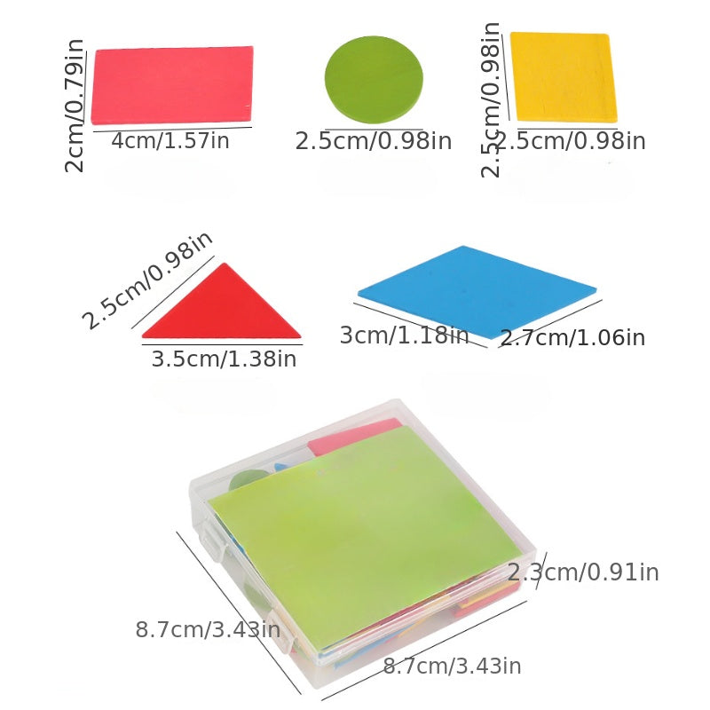 50Pcs Kids Montessori Geometry Shape Cognition Learning Education Toys