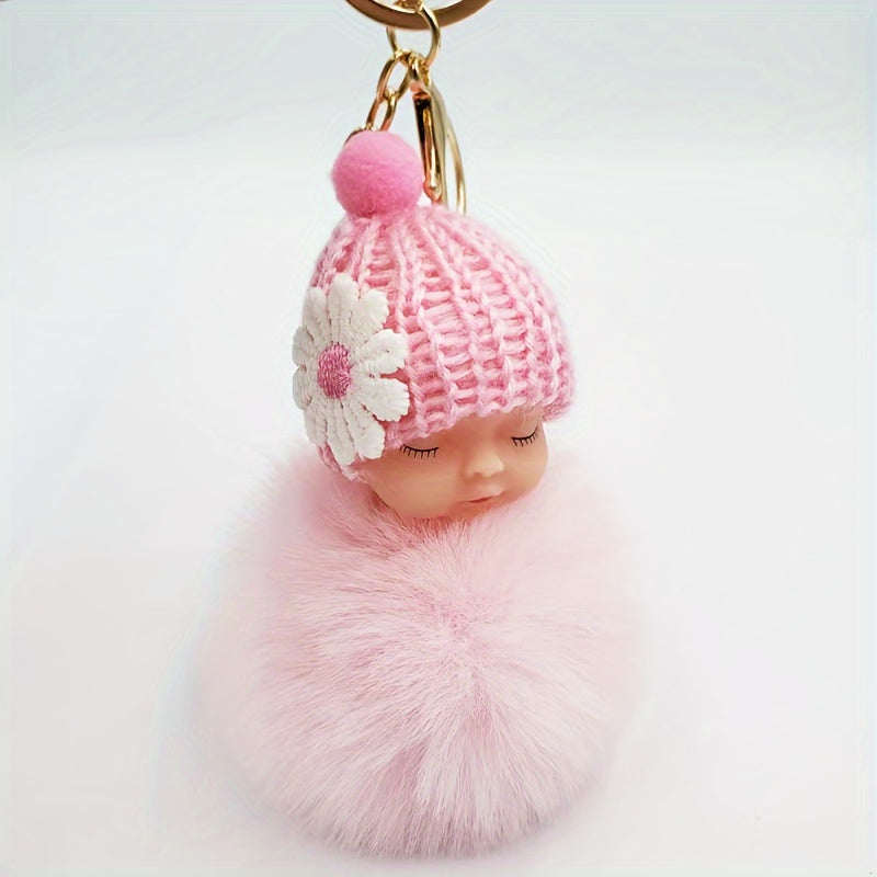 Cartoon Fur Ball Keychain Charm for Bags